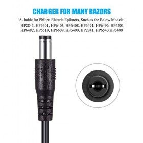 Adaptateur Secteur 13 V pour épilateur électrique Philips Norelco Satinelle HP2843, HP6401, HP6403, HP6408, HP6491, HP6501, H