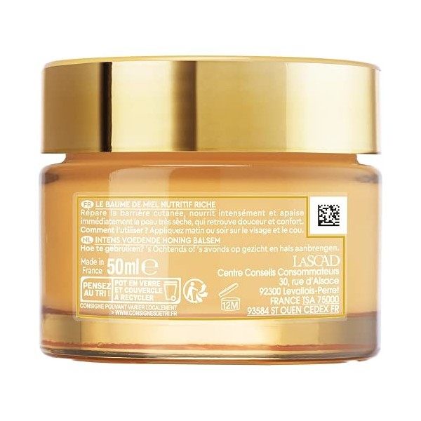 La Provençale Bio – Baume de Miel Nutritif Riche – Miel de Fleurs Bio IGP Provence et Pulpe dOlive Bio – Pour Tous Types de ...