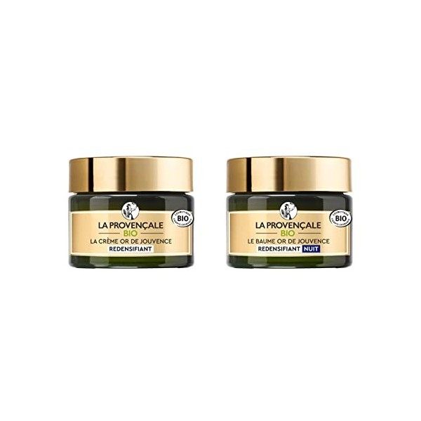 La Provençale Bio - Or de Jouvence Routine redensifiante crème et baume Peaux Matures certifiée bio Crème Jour et Nuit