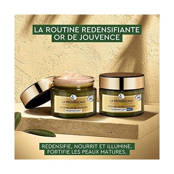 La Provençale Bio - Or de Jouvence Routine redensifiante crème et baume Peaux Matures certifiée bio Crème Jour et Nuit