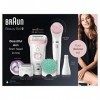 Braun Silk-épil Beauty Set 9 9-985 de luxe 7 en 1 – Épilateur femme sans fil Wet&Dry : kit dépilation, rasage, exfoliation e