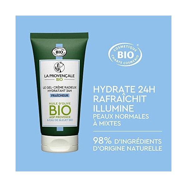 La Provençale Bio Radieuse Gel-crème fraîcheur hydratant 24h certifié bio Crème Jour et Nuit