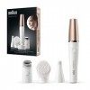 Braun FaceSpa Pro 912 Épilateur facial 3 en 1 avec épilation visage, système de nettoyage et de raffermissement de la peau, a