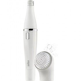 Braun Face SE810 Épilateur et Brosse de Nettoyage pour Le Visage, Blanc