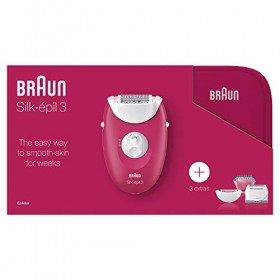 Braun Silk Epil 3 3-415 Coffret cadeau dépilation Blanc/rose