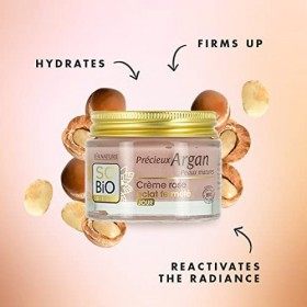 LÉA NATURE SO BiO étic| Crème Rose Éclat Fermeté Jour – Précieux Argan Peaux Matures | Hydratation, Fermeté, Eclat | Huile d’...