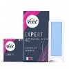 Veet EXPERT - 40 Bandes de Cire Froide Corps & Jambes - Peaux Normales - Finition Parfaite - Epilation Longue Durée