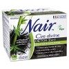 NAIR - Cire Divine aux Extraits de Fleur de Tiaré, Spéciale Peaux Sensibles, Se Retire Sans Bandes, Pot de 400g + 2 Lingettes