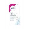 Veet PURE - 40 Bandes de Cire Froide Corps et Jambes - Peaux Sensibles - Recommandés par les Dermatologues - Epilation Longue