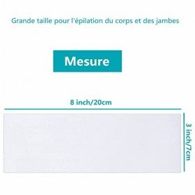 LATRAT 400 pièces de bandes de cire non tissées pour le corps et le visage, pour le Visage et Bandes de Cire pour lÉpilatoir