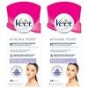 VEET PURE - 40 Bandes de cire froide Visage - Peaux Sensibles - Recommandés par les Dermatologues - Epilation Longue Durée - 