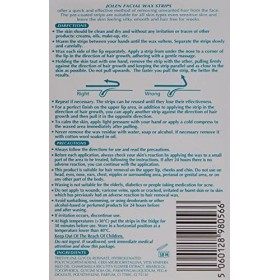 Jolen Facial Strip Wax Sensitive Skin 16 Facial Strips