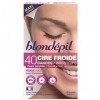 Blondepil HAUTE PERFORMANCE - 40 Bandes Cire Froide pour Visage + 6 Lingettes Post Epilation