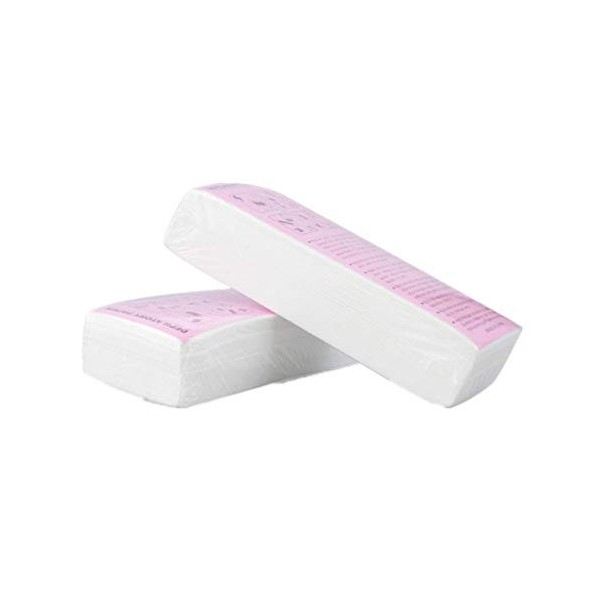 100pcs Épilation Bandes de cire jetable professionnelle Épilation Outil épilatoire papier Femmes Wax Strip papier Nonwoven ép