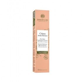 Sanoflore Rosa Fresca Soin Léger - Crème Hydratante Visage Certifiée Bio - Acide Hyaluronique & Rose de Damas - 40 ml