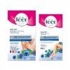 VEET - Lot de Bandes de Cire Froide - Jambes x20 - Aisselles x30 - Peau Sensible