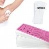 lumcov 100 Pièces Bandes pour Epilation,Cire Bande de Papier,Non tissées épilateur,Bandes de Cire non Tissées pour le Corps e