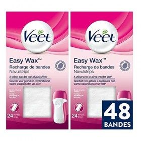 Veet EasyWax - Bandes de Cire Epilation - Jambes, Maillot, Aisselles, Bras 2 