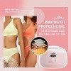 Lifestance Chauffe Cire Epilation Professionnelle pour Femme Avec 400g Perles de Cire, 30 Bâtonnets de Cire et Un Bol en Sili