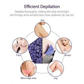 Chauffe cire avec 400g Epilation Cire Perles pour Dépilatoire, Appareil Chauffe Cire Professionnel, Chauffe Cire Epilation, é