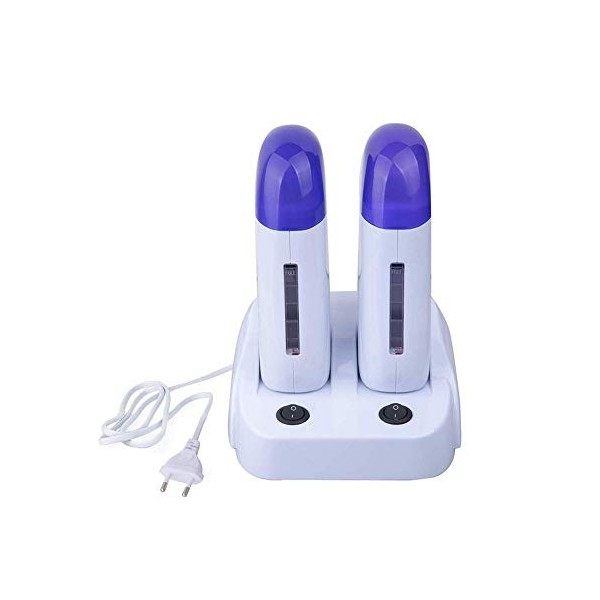 Nynelly Chauffe Cire Roll on Epilation Epilateur professionnel roll on Appareil Cartouches Cire épilation（Double）