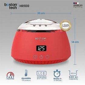 Chauffe-cire avec affichage LED Perles de cire Cire à épiler pour le visage Bras Aisselles Jambes Bikini à domicile 4 sachets