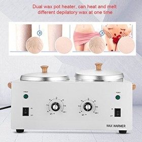 Chauffe-cire dépilatoire 220V, Chauffe-pot à Cire, Machine à Chauffe Cire Électrique, à Double Pot de Salon de SPA de Réchauf