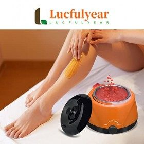 Chauffe Cire - Chauffe Cire Epilation Machine a Cire Kit Epilation Cire Appareil a Cire Epilation avec 4 sacs de Haricots de 