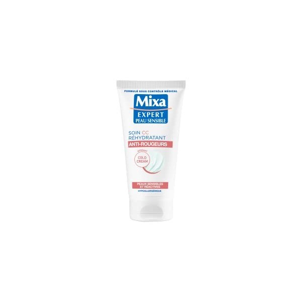 Mixa Expert Peau Sensible Soin Réhydratant Anti-Rougeurs, 50ml Crème Jour et Nuit