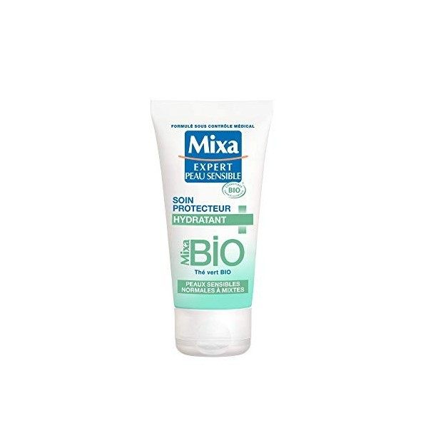 Mixa BIO - Soin Protecteur Hydratant - Peaux Sensibles - 50 ml Crème Jour et Nuit