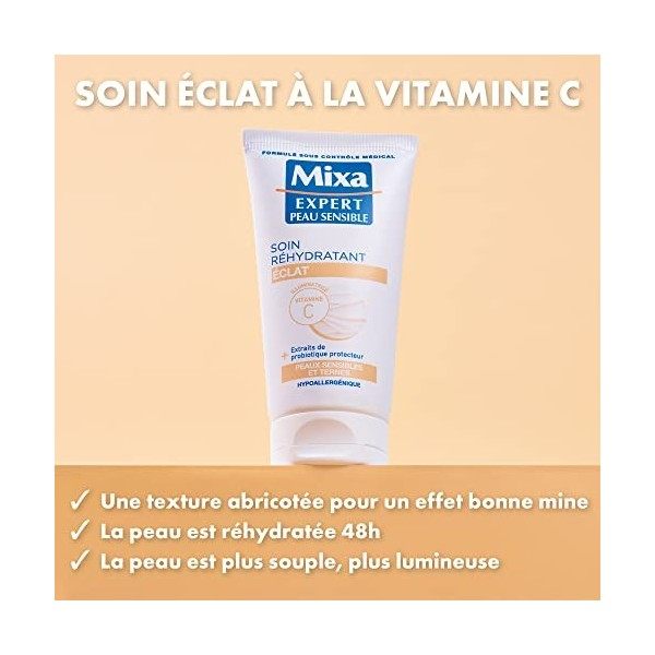 Mixa Soin réhydratant éclat à la vitamine C Crème Jour et Nuit