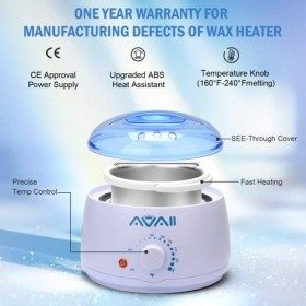 AVAII Chauffe Cire Epilation, Machine Cire Epilation Avec 4X100g de Cire Epilation Perle, Appareil a Cire Chaude épilation Av