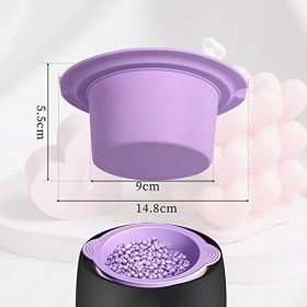 Kit dÉpilation, Chauffe Cire en Silicone Compatible avec le Kit dÉpilation Électrique 454g Bol Chauffant pour Cire pour Tre
