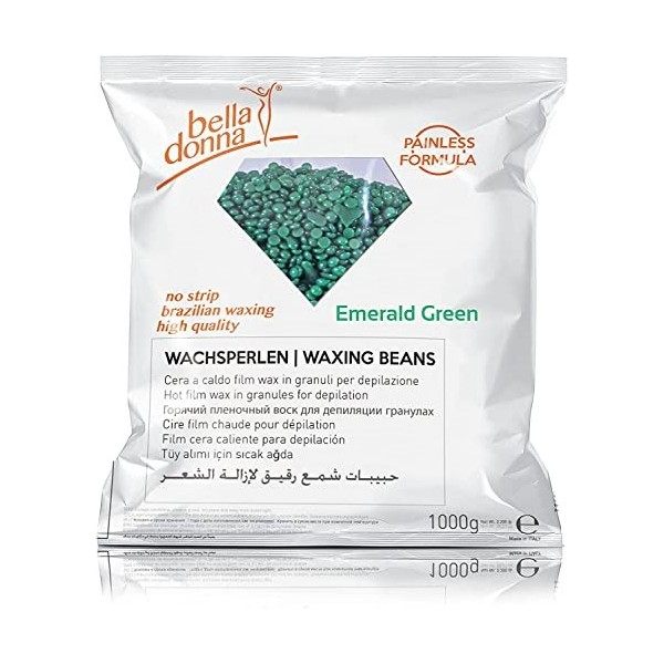 Bella Donna - Perles de cire «&nbsp;Blush Pink&nbsp;» pour une épilation sans bande sans douleur, formule souple et crémeuse, 400&nbsp;g