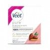 Veet PURE - Cire Chaude au Sucre et à lHuile dArgan - Epilation Sans Bande - Ingrédients 100% Naturels - 250ml