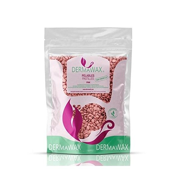 Dermawax Rose Perles de cire pour lépilation- visage, aisselles, jambes, bras, bikini et zones intimes épilation 1 kg