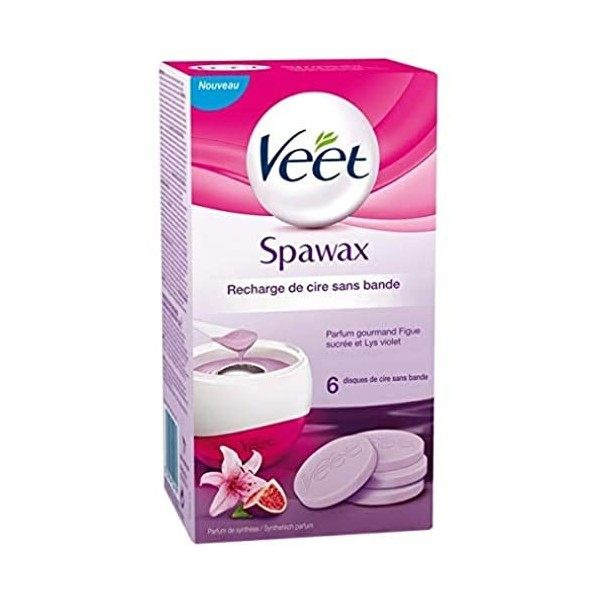 Veet SPAWAX - 6 Recharges de cire - Figue Sucrée et Lys Violet