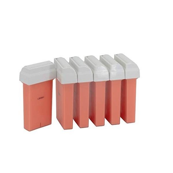 Epilwax 6 Cartuchos de 50 ml Compatibles Con calentador Veet EasyWax Cera Depilatoria Tibia de Cera profesional Rosa para Dep
