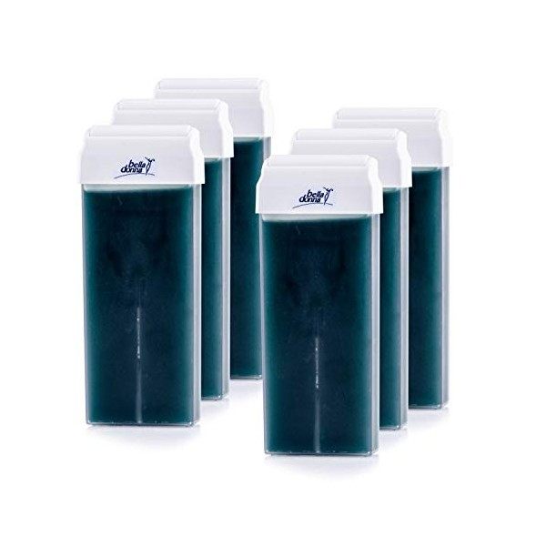 Bella Donna - Cartouches de cire « Honey » pour applicateur à bille de cire chaude, 6 x 100 ml - Épilation délicate des peaux