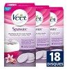 Veet - Spawax - 18 Disques de Cire - Jambes, Maillot, Aisselles, Bras - Figue Sucrée et Lys Violet