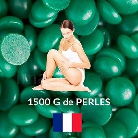 Perle de Cire Aloé-véra 1kg+500g Wax Bille de chauffe cire-professionnelle-sans bandes et appareil poils-Femme et Homme pour 