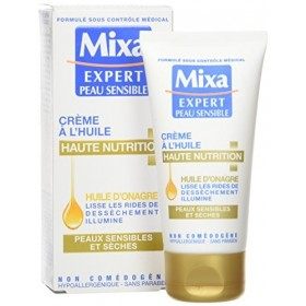 Mixa Expert Peau Sensible - Crème Nutritive à lHuile dOnagre 5% Glycérine / Huile dOnagre - 50 ml