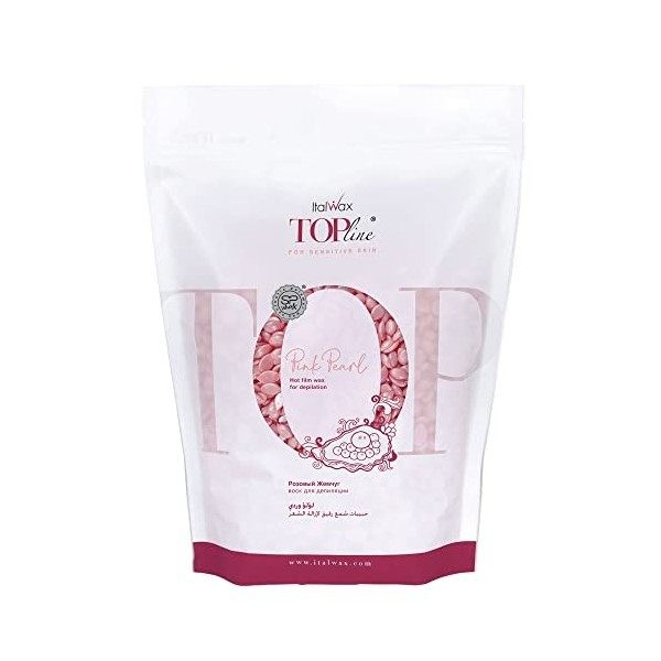 Top Formula Pink Pearl perles de cire Film Wax chauffe cire pour épilation des, de visage, aisselles et maillot. Idéal pour p