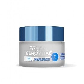 Crème Hydratante Anti-Rides Antioxydante pour Visage de Jour à lAcide Hyaluronique, Vitamine C et E, 50 ml, Gerovital H3 Hya ...