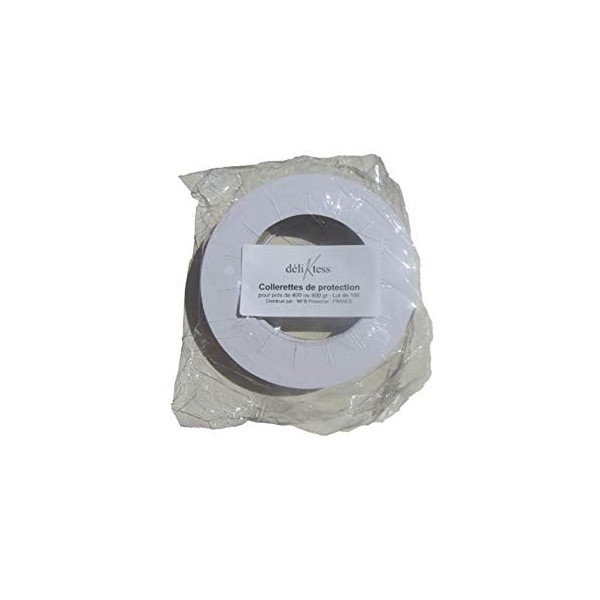 déliktess® - 100 Collerettes de protection pour épilation cire - pot de 400 ml ou 800 ml
