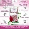 Dermawax Perles de cire Mauve Jasmine Premium TIO2 sans bandes de cire pour lépilation, cire pour le corps entier à la cire 