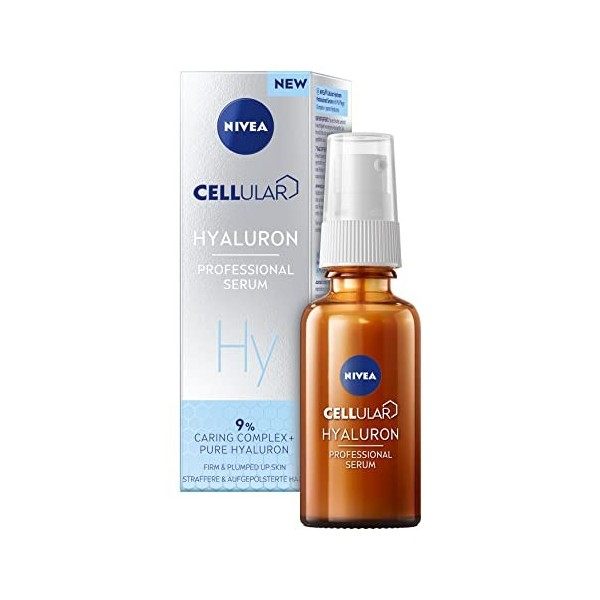NIVEA Cellular Professional Serum HYALURON 1 x 30 ml , Sérum visage à la formule contenant de l’acide hyaluronique, Soin hyd ...