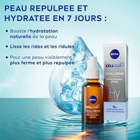 NIVEA Cellular Professional Serum HYALURON 1 x 30 ml , Sérum visage à la formule contenant de l’acide hyaluronique, Soin hyd ...