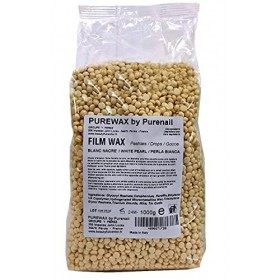 Pastilles de cire à épiler BLANC NACRE cire pelable sans bande- PUREWAX By Purenail, 1000 gr TOP PROMO