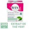 Veet PURE - Cire Chaude au Sucre et Thé Vert - Epilation Sans Bande - Ingrédients 100% Naturels - 250ml